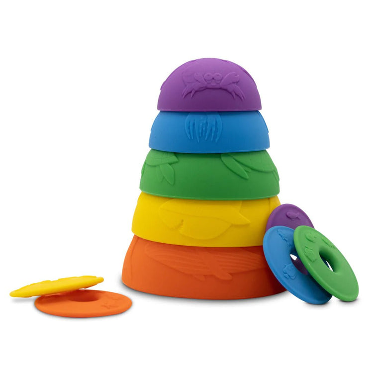 OCEAN STACKING CUPS Rainbow Bright by JELLYSTONE DESIGNS - The Playful Collective