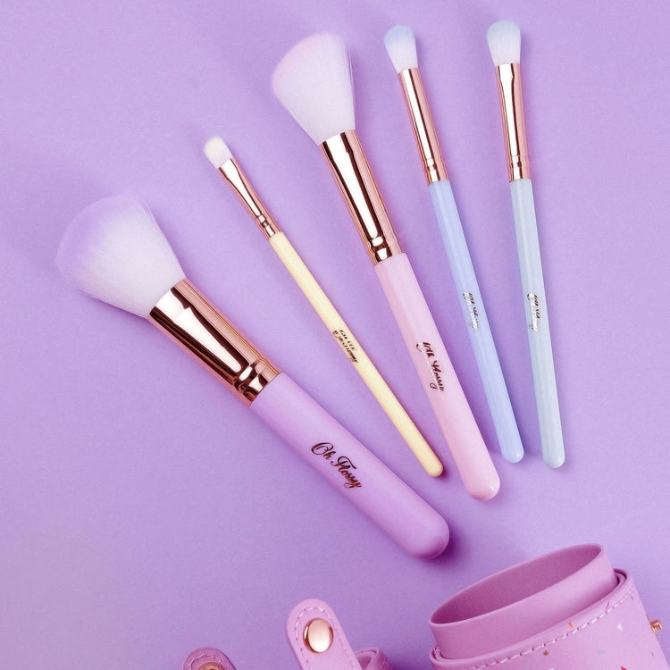 OH FLOSSY | 5-PIECE RAINBOW MAKEUP BRUSH SET by OH FLOSSY - The Playful Collective
