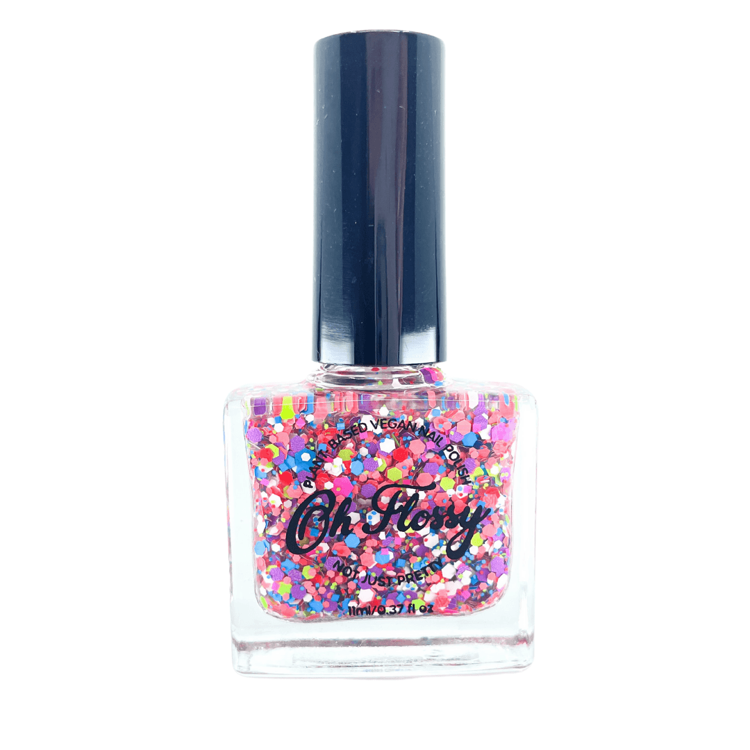 OH FLOSSY NAIL POLISH COURAGEOUS - COLOURED CONFETTI GLITTER by OH FLOSSY - The Playful Collective