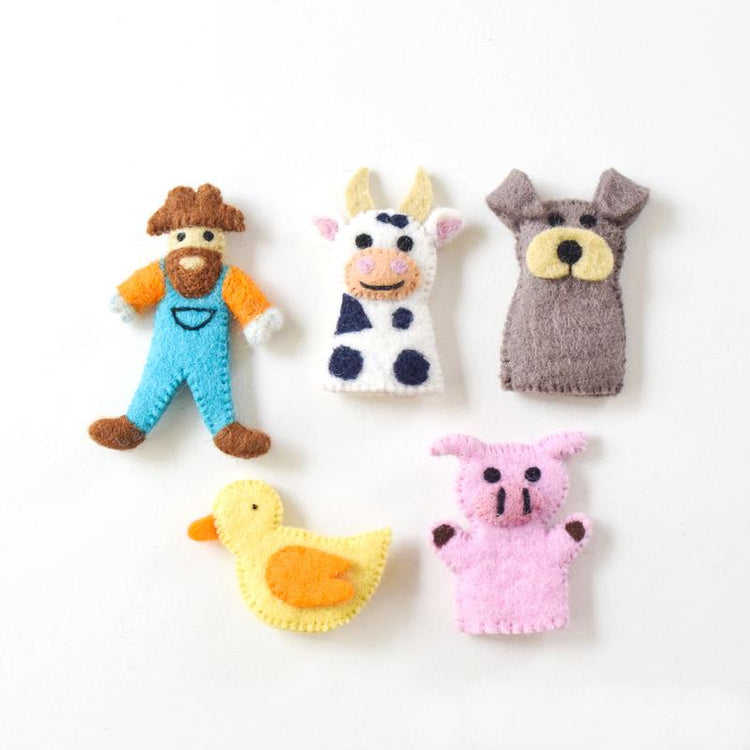 OLD MACDONALD FARM ANIMALS (A) FINGER PUPPET SET by TARA TREASURES - The Playful Collective