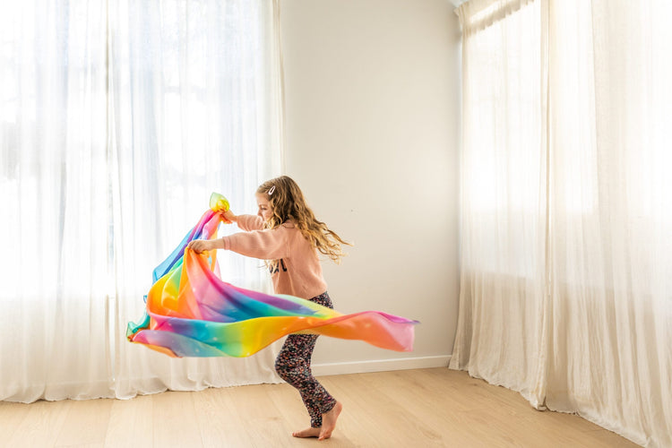 PLAY SILKIES | GIANT PLAY SILK - RAINBOW by PLAY SILKIES - The Playful Collective