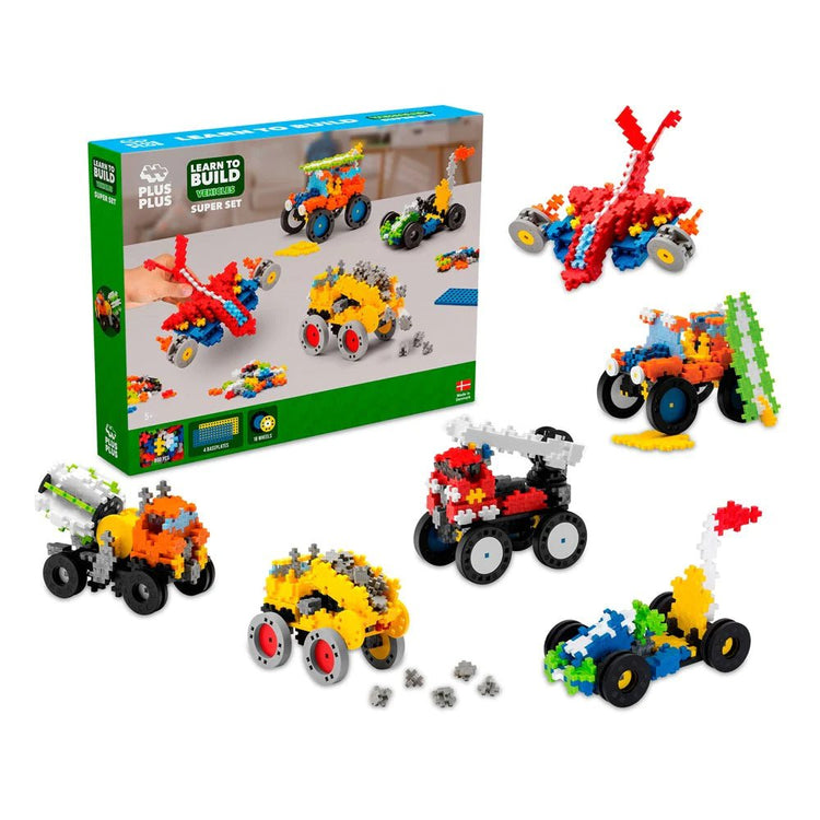 PLUS-PLUS | LEARN TO BUILD - VEHICLES SUPER SET 800PCS by PLUS-PLUS - The Playful Collective