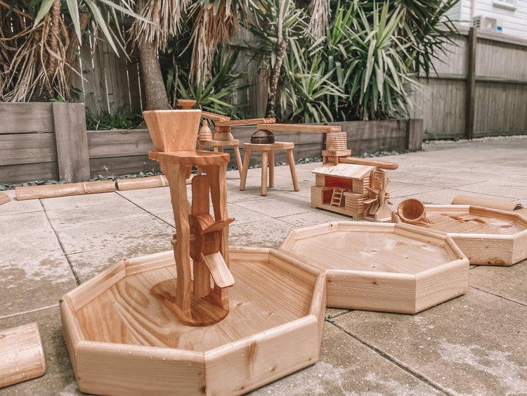 PREORDER - WOODEN WATER + SAND WHEEL by EXPLORE NOOK - The Playful Collective