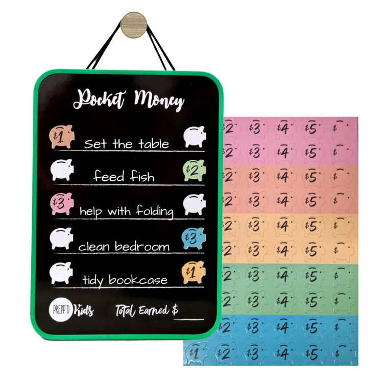 PREPP'D KIDS | POCKET MONEY CHART Green by PREPP'D KIDS - The Playful Collective