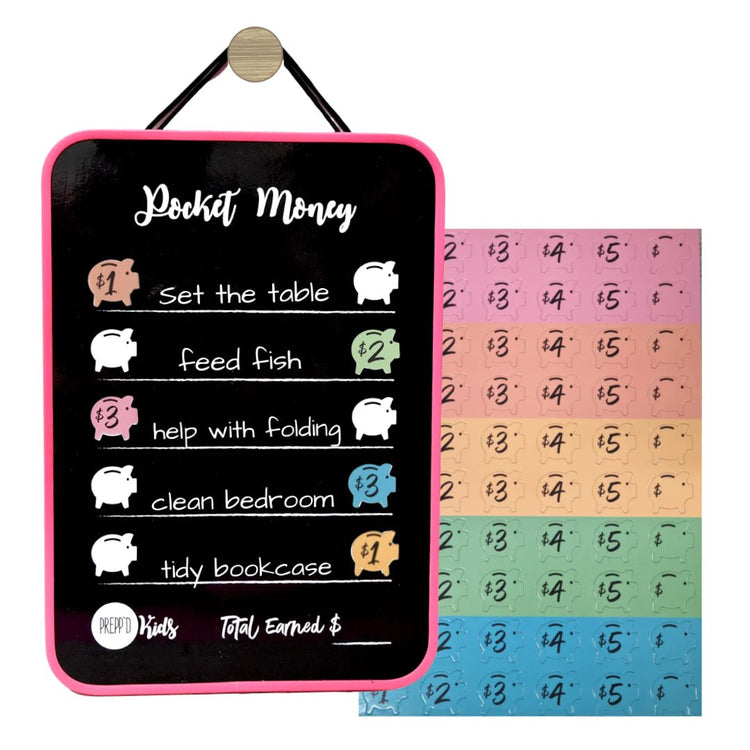 PREPP'D KIDS | POCKET MONEY CHART Pink by PREPP'D KIDS - The Playful Collective