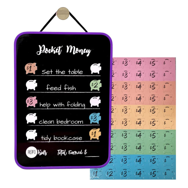 PREPP'D KIDS | POCKET MONEY CHART Purple by PREPP'D KIDS - The Playful Collective
