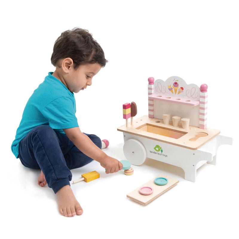 PUSH ALONG ICE CREAM CART by TENDER LEAF TOYS - The Playful Collective