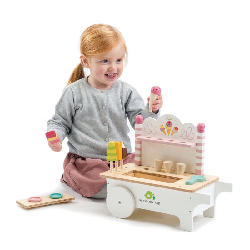 PUSH ALONG ICE CREAM CART by TENDER LEAF TOYS - The Playful Collective