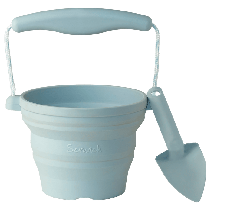SCRUNCH SEEDLING POT + TROWEL Duck Egg Blue by SCRUNCH - The Playful Collective