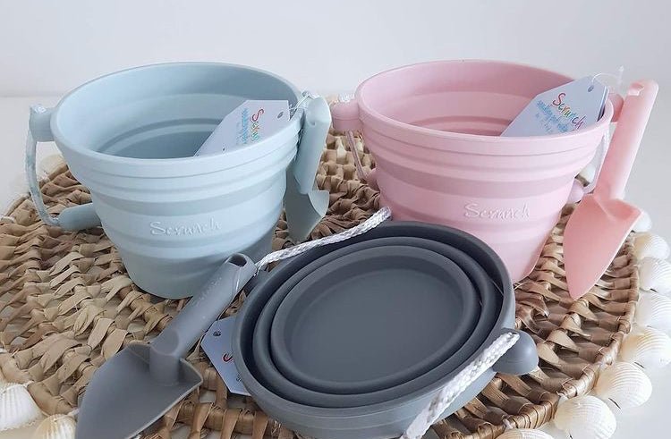 SCRUNCH SEEDLING POT + TROWEL Dusty Rose by SCRUNCH - The Playful Collective