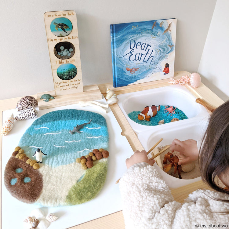 SEA, BEACH AND ROCKPOOL PLAY MAT PLAYSCAPE by TARA TREASURES - The Playful Collective