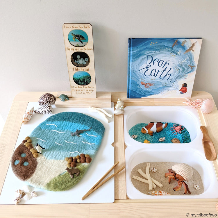 SEA, BEACH AND ROCKPOOL PLAY MAT PLAYSCAPE by TARA TREASURES - The Playful Collective