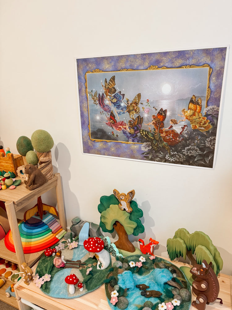 SHIRLEY BARBER | ART PRINT WALL POSTER - WATERFALL FAIRIES by SHIRLEY BARBER - The Playful Collective