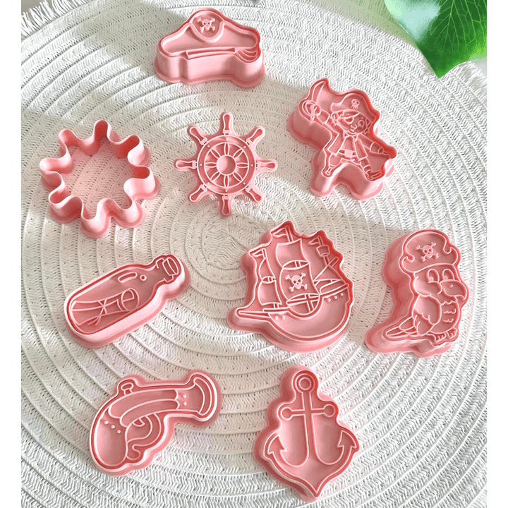 STAMPER & CUTTER SET - PIRATES by WILD DOUGH CO - The Playful Collective