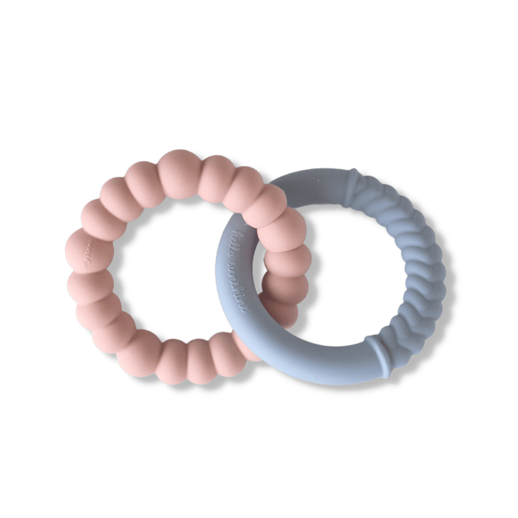 SUNSHINE TEETHER Snow & Blush by JELLYSTONE DESIGNS - The Playful Collective