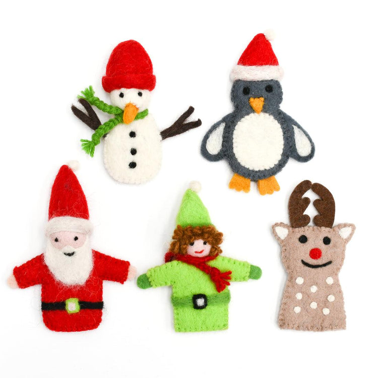 TARA TREASURES | CHRISTMAS SANTA FINGER PUPPET SET by TARA TREASURES - The Playful Collective