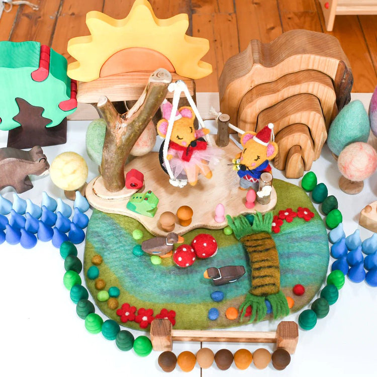 TARA TREASURES | FAIRY RIVER AND BRIDGE PLAY MAT PLAYSCAPE by TARA TREASURES - The Playful Collective