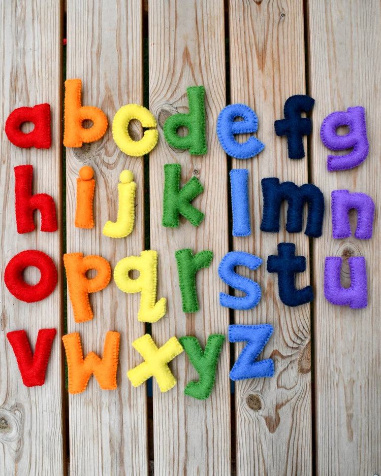 TARA TREASURES | FELT ALPHABET LOWERCASE LETTERS - RAINBOW by TARA TREASURES - The Playful Collective
