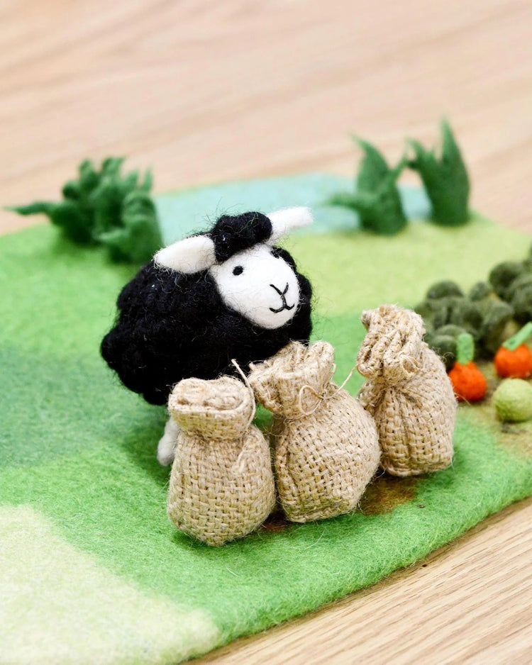TARA TREASURES | FELT BAA BAA BLACK SHEEP TOY by TARA TREASURES - The Playful Collective
