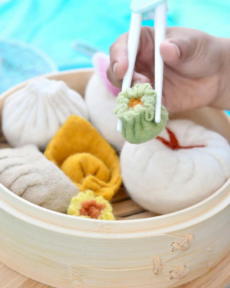 TARA TREASURES | FELT DIM SUM YUM CHA PLAY FOOD SET by TARA TREASURES - The Playful Collective