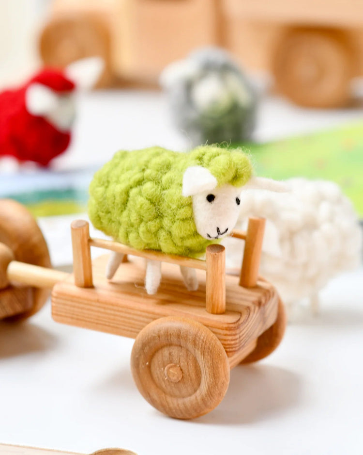 TARA TREASURES | FELT GREEN SHEEP TOY by TARA TREASURES - The Playful Collective
