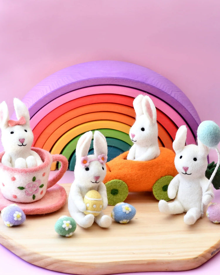 TARA TREASURES | FELT RABBIT IN A TEA CUP TOY *PRE-ORDER* by TARA TREASURES - The Playful Collective