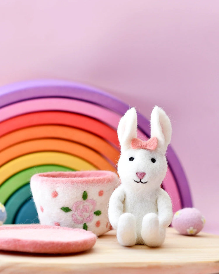 TARA TREASURES | FELT RABBIT IN A TEA CUP TOY *PRE-ORDER* by TARA TREASURES - The Playful Collective