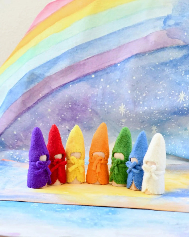 TARA TREASURES | FELT WALDORF COLOURS OF THE WEEK PEG DOLLS *PRE-ORDER* by TARA TREASURES - The Playful Collective