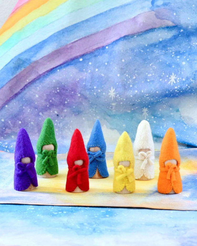 TARA TREASURES | FELT WALDORF COLOURS OF THE WEEK PEG DOLLS *PRE-ORDER* by TARA TREASURES - The Playful Collective