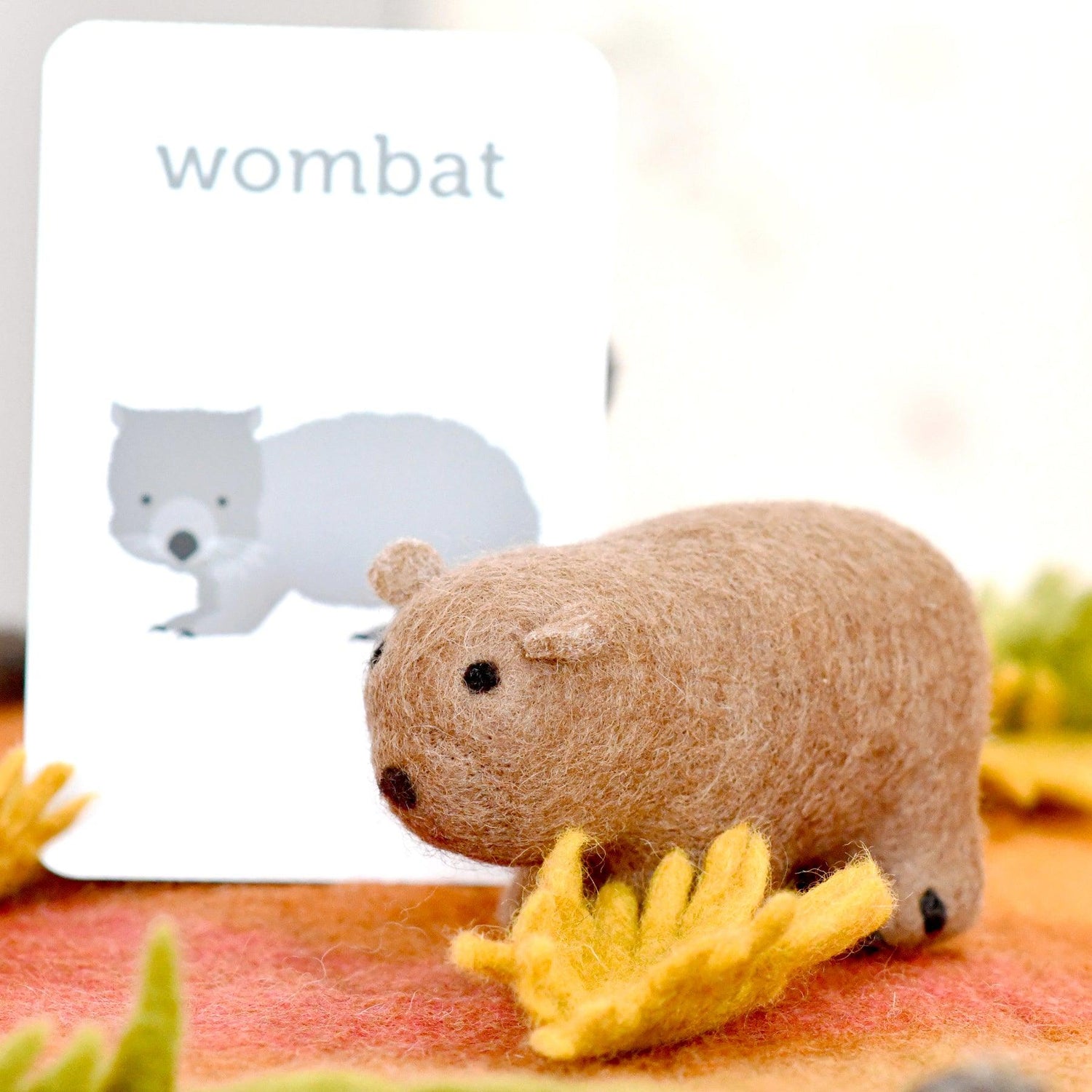 TARA TREASURES | FELT WOMBAT TOY (AUSTRALIAN ANIMAL) by TARA TREASURES - The Playful Collective