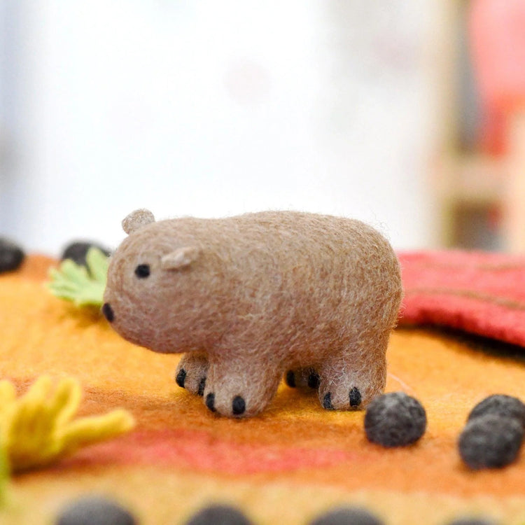 TARA TREASURES | FELT WOMBAT TOY (AUSTRALIAN ANIMAL) by TARA TREASURES - The Playful Collective