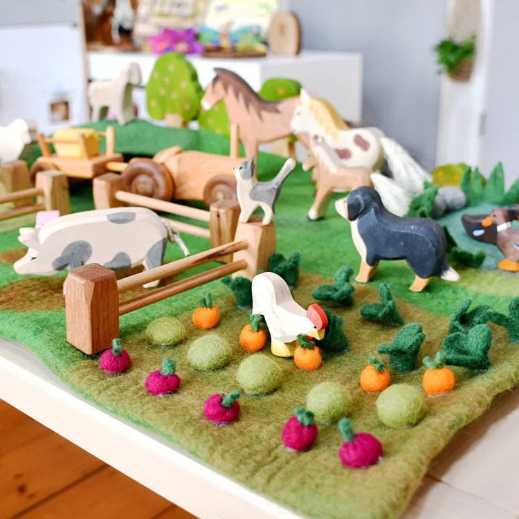 TARA TREASURES | LARGE FARM FELT PLAY MAT PLAYSCAPE by TARA TREASURES - The Playful Collective