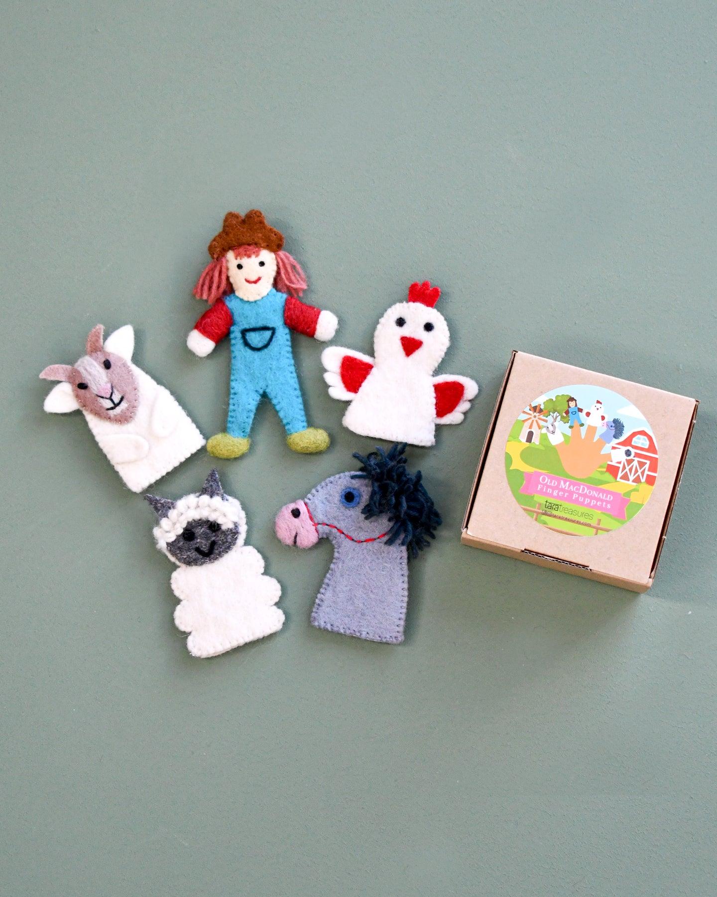 TARA TREASURES | OLD MACDONALD FARM ANIMALS (B) FINGER PUPPET SET by TARA TREASURES - The Playful Collective