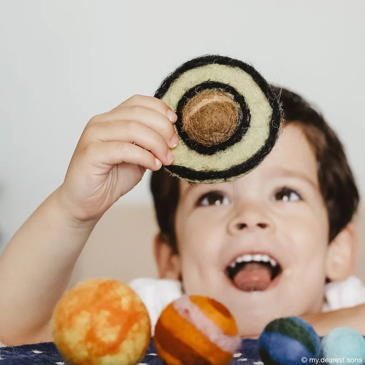 TARA TREASURES | SOLAR SYSTEM OUTER SPACE PLAY MAT PLAYSCAPE WITH FELT PLANETS by TARA TREASURES - The Playful Collective