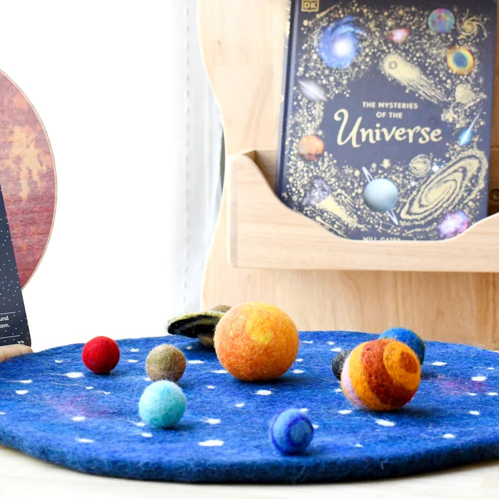 TARA TREASURES | SOLAR SYSTEM OUTER SPACE PLAY MAT PLAYSCAPE WITH FELT PLANETS by TARA TREASURES - The Playful Collective