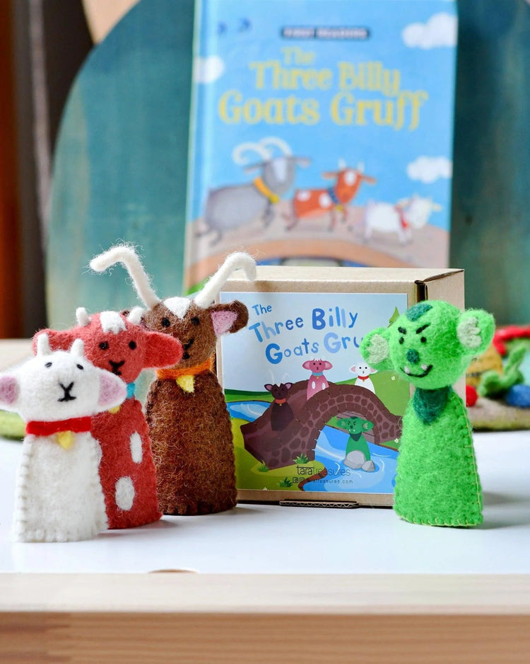 TARA TREASURES | THREE BILLY GOATS GRUFF FINGER PUPPET SET by TARA TREASURES - The Playful Collective