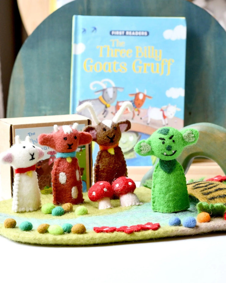 TARA TREASURES | THREE BILLY GOATS GRUFF FINGER PUPPET SET by TARA TREASURES - The Playful Collective