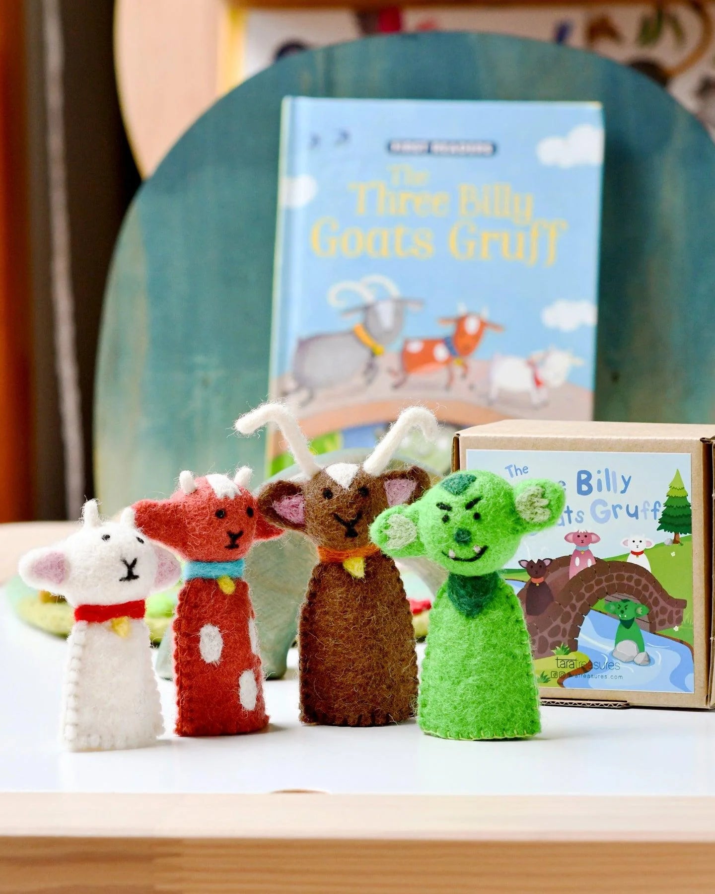 TARA TREASURES | THREE BILLY GOATS GRUFF FINGER PUPPET SET by TARA TREASURES - The Playful Collective