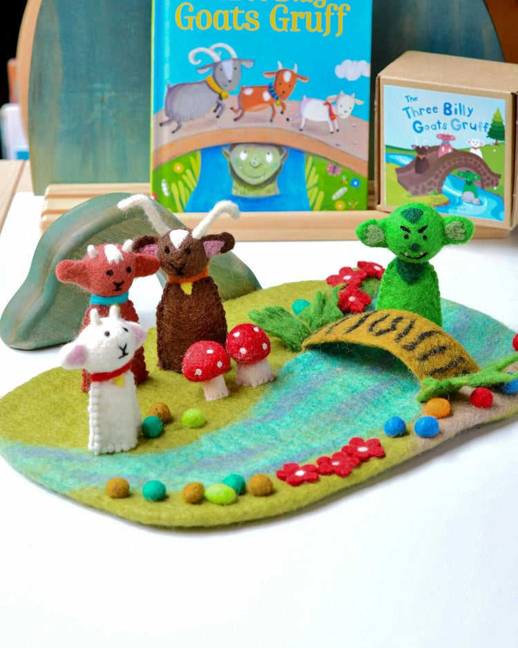 TARA TREASURES | THREE BILLY GOATS GRUFF FINGER PUPPET SET by TARA TREASURES - The Playful Collective