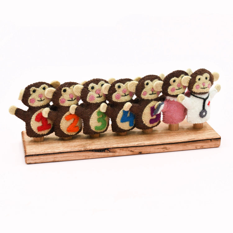 TARA TREASURES | WOODEN FINGER PUPPET STAND (7 RODS) by TARA TREASURES - The Playful Collective