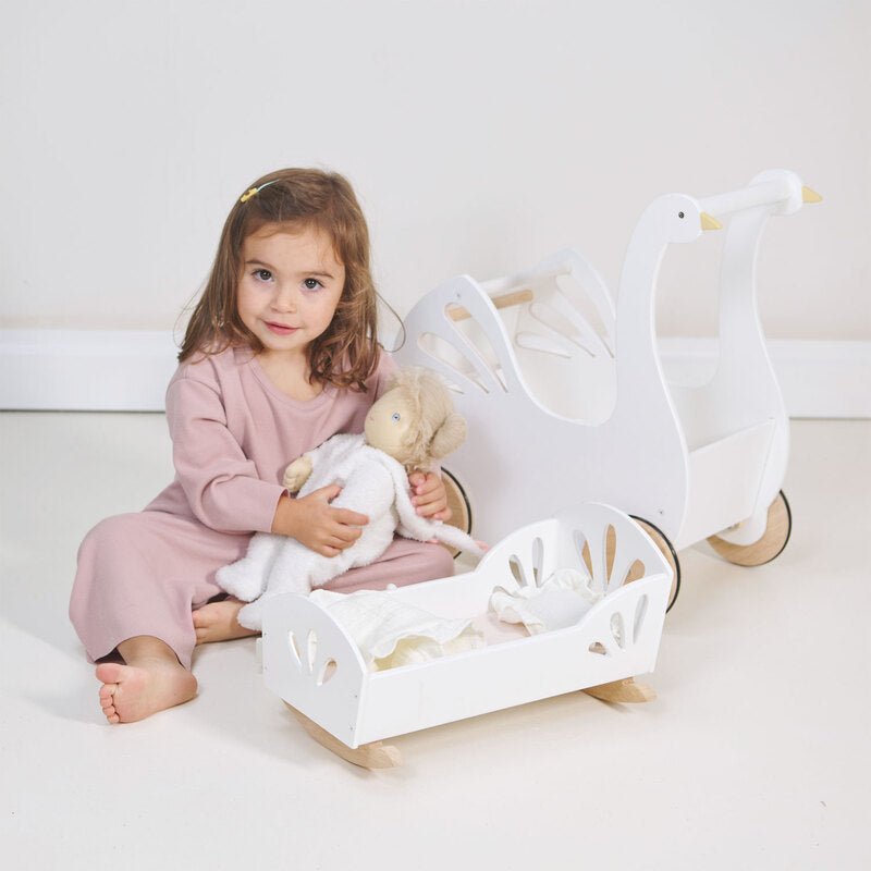 TENDER LEAF TOYS | SWEET SWAN DOLLY BED by TENDER LEAF TOYS - The Playful Collective