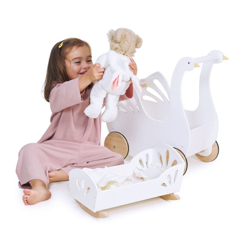 TENDER LEAF TOYS | SWEET SWAN DOLLY BED by TENDER LEAF TOYS - The Playful Collective