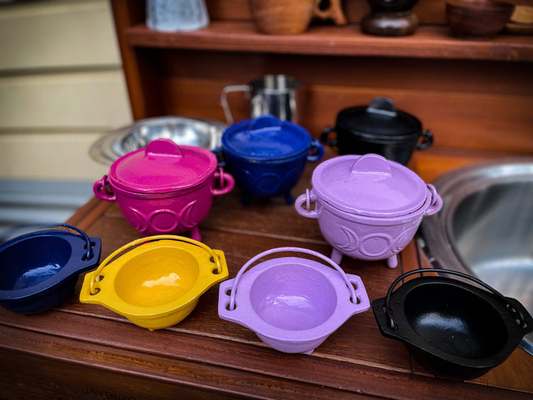 THE PLAYFUL COLLECTIVE | MINI CAST IRON OPEN CAULDRON - LAVENDER by THE PLAYFUL COLLECTIVE - The Playful Collective