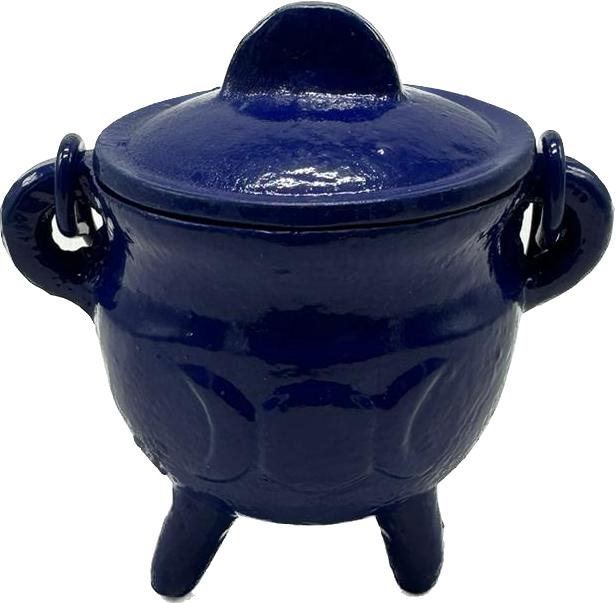 THE PLAYFUL COLLECTIVE | MINI TRIPLE MOON CAST IRON CAULDRON - BLUE by THE PLAYFUL COLLECTIVE - The Playful Collective