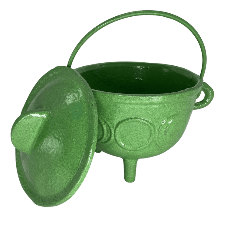THE PLAYFUL COLLECTIVE | TRIPLE MOON CAST IRON CAULDRON - GREEN by THE PLAYFUL COLLECTIVE - The Playful Collective