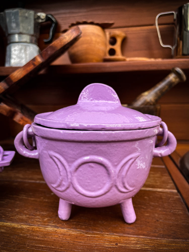THE PLAYFUL COLLECTIVE | TRIPLE MOON CAST IRON CAULDRON - LAVENDER by THE PLAYFUL COLLECTIVE - The Playful Collective
