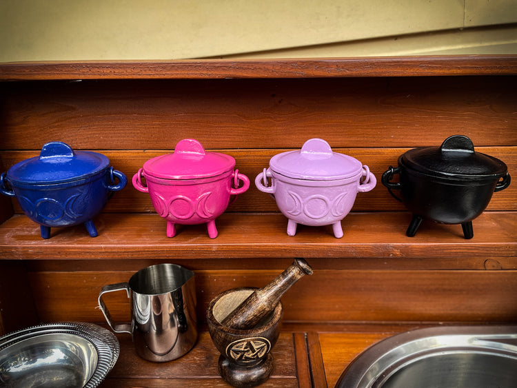 THE PLAYFUL COLLECTIVE | TRIPLE MOON CAST IRON CAULDRON - LAVENDER by THE PLAYFUL COLLECTIVE - The Playful Collective