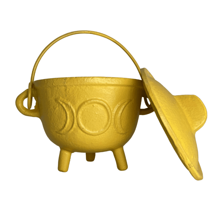 THE PLAYFUL COLLECTIVE | TRIPLE MOON CAST IRON CAULDRON - YELLOW by THE PLAYFUL COLLECTIVE - The Playful Collective