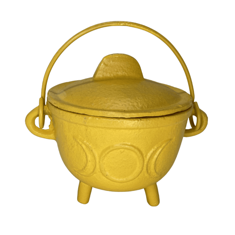 THE PLAYFUL COLLECTIVE | TRIPLE MOON CAST IRON CAULDRON - YELLOW by THE PLAYFUL COLLECTIVE - The Playful Collective