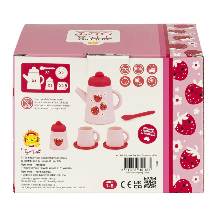 TIGER TRIBE | SILICONE TEA SET - STRAWBERRY PATCH by TIGER TRIBE - The Playful Collective